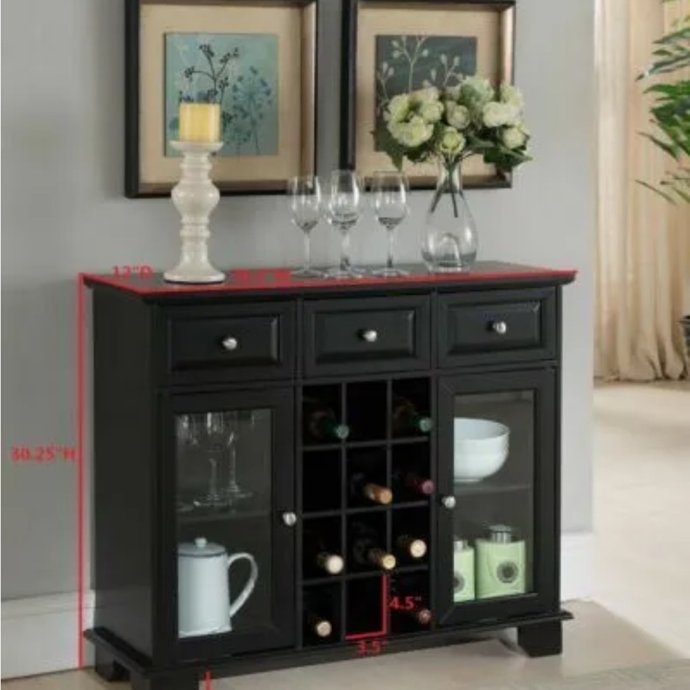 Buffet Server Wine Rack Table - - Picture 2 of 6